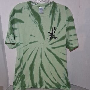 Port And Company Green Tie-Dye T-Shirt with Logo